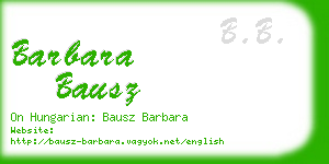 barbara bausz business card